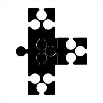 Puzzle icon in trendy flat style design Stock Illustration