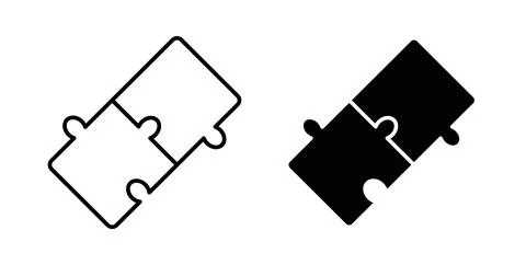 Puzzle icon vector art Illustrations Stock Illustration