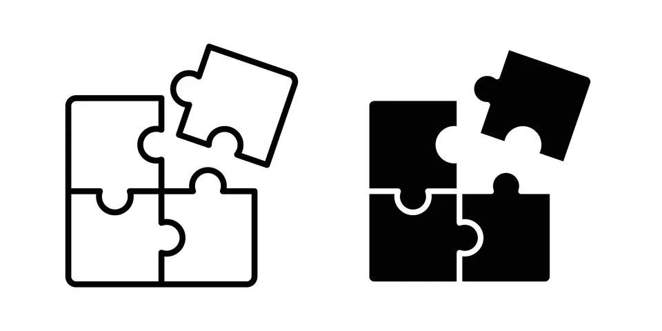 Puzzle icon vector design illustrations Stock Illustration