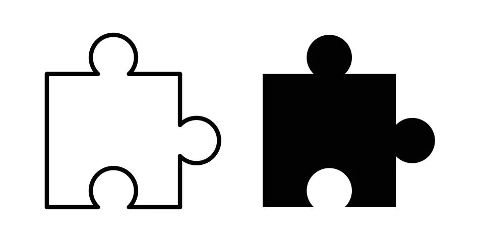 Puzzle icon vector editable eps10 Stock Illustration