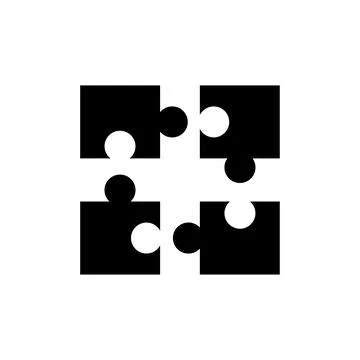 Puzzle icon vector, filled flat sign, solid pictogram isolated on white. Plugins Stock Illustration