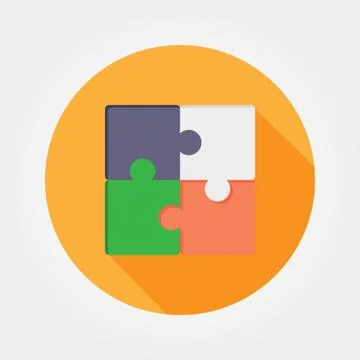 Puzzle. Icon. Vector. Flat Stock Illustration