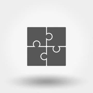 Puzzle. Icon. Vector. Flat Stock Illustration