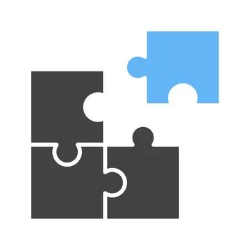 Puzzle icon vector image. Illustrazione stock