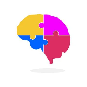 Puzzle idea mind brain creative icon element. vector illustration Stock Illustration