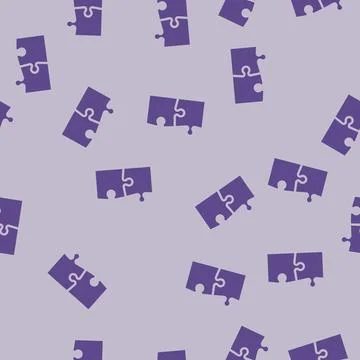 Puzzle idea solution glyph vector seamless pattern Stock Illustration