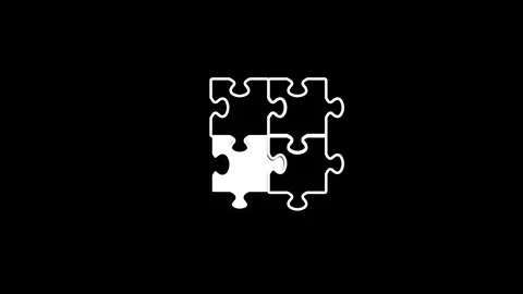 Puzzle Integration Symbol Stock Footage 336063694
