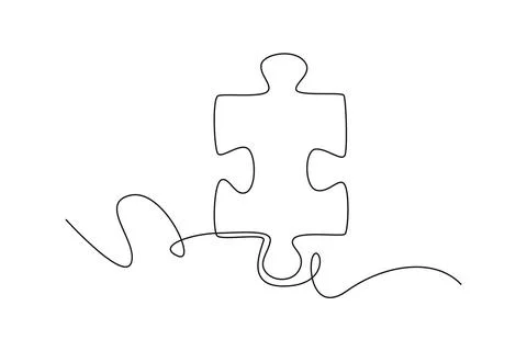 Puzzle jigsaw icon for teamwork, connection, business collaboration Stock Illustration