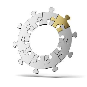 Puzzle jigsaw ring Illustrazione stock