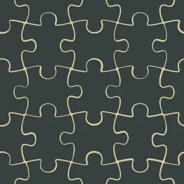 Puzzle jigsaw seamless pattern Stock Illustration