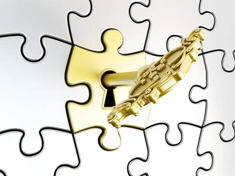 Puzzle key Stock Illustration