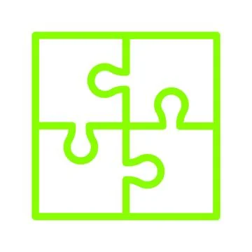 Puzzle Line Icon Stock Illustration