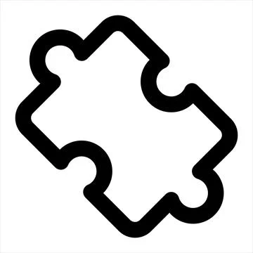 Puzzle line icon vector illustration isolated on white background Stock Illustration