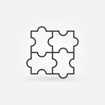 Puzzle linear icon Stock Illustration