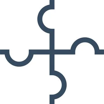 Puzzle lines, jigsaw. Stock Vector illustration isolated on white background. Stock Illustration