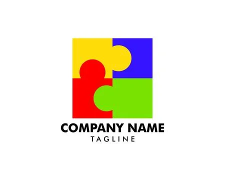 Puzzle logo icon vector template Stock Illustration