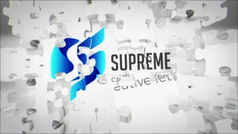 Puzzle Logo Reveal 스톡 After Effects