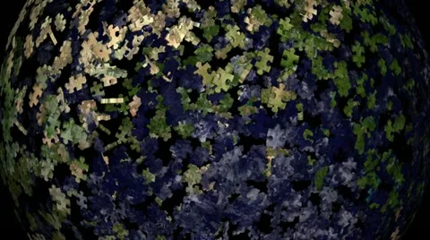 Puzzle make earth big size version Stock Footage 10863481