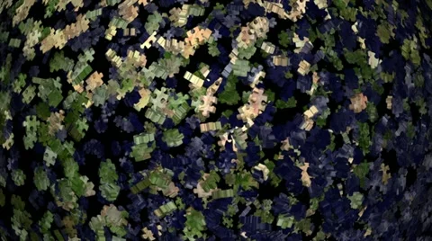 Puzzle make earth small size version Stock Footage 10863715