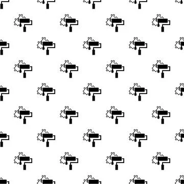 Puzzle make paint pattern seamless vector Illustrazione stock