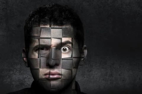 Puzzle man Stock Photos