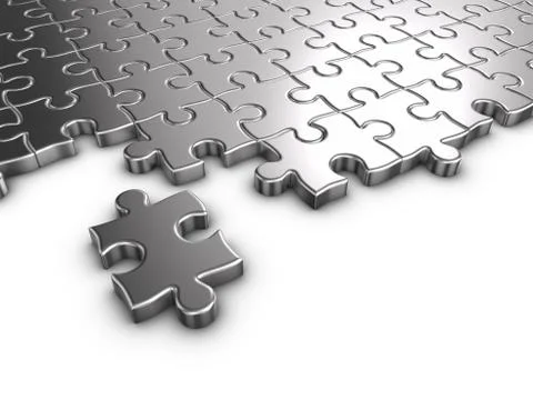 Puzzle - metal Stock Illustration