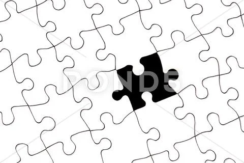 Puzzle with missing piece Stock Illustration