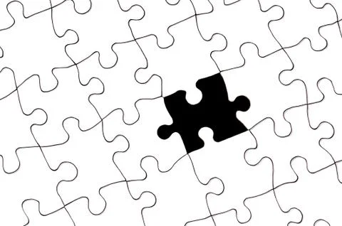 Puzzle with missing piece Stock Illustration
