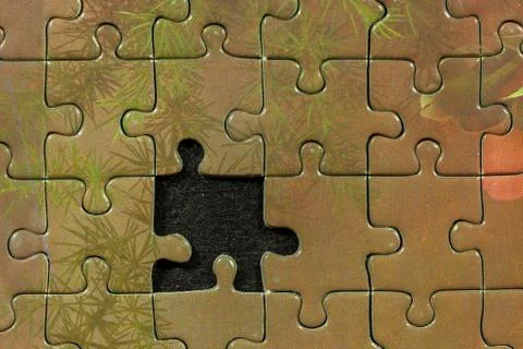 Puzzle missing a piece Foto stock