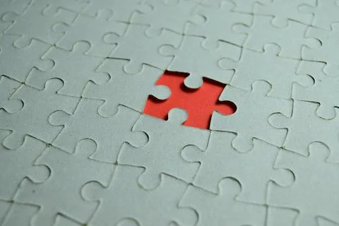 Puzzle with missing piece Stock Photos
