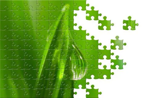 Puzzle with missing pieces Stock Photos