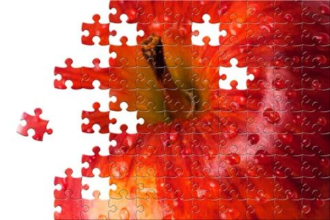 Puzzle with missing pieces Stock Photos