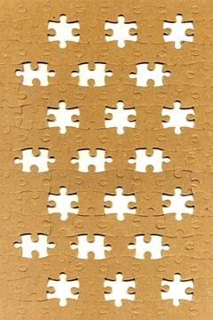 Puzzle with missing pieces Stock Photos