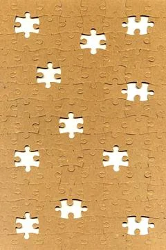 Puzzle with missing pieces Stock Photos
