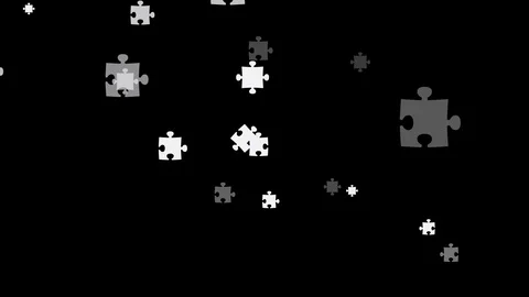 Puzzle in motion pattern Stock Footage 116541730