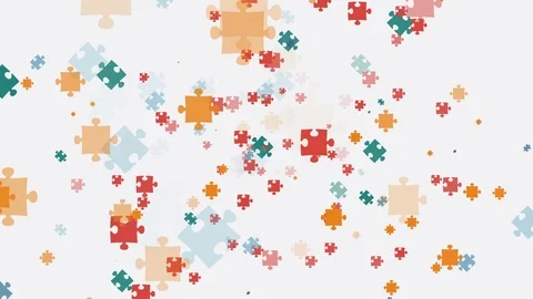 Puzzle in motion pattern Stock Footage 116541738