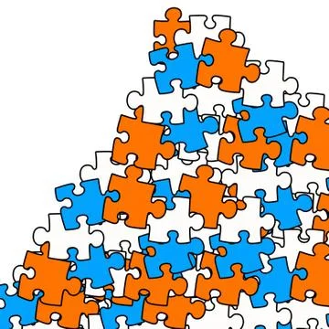 Puzzle mountain Stock-Illustration