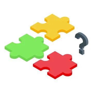 Puzzle new idea icon isometric vector. Creative startup Stock Illustration