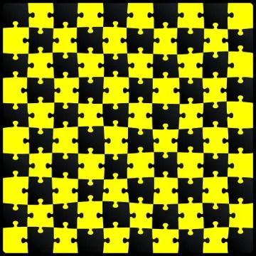 Puzzle with optical illusion Stock Illustration