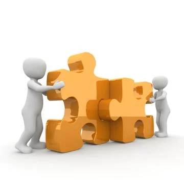 Puzzle orange 3 Stock Illustration