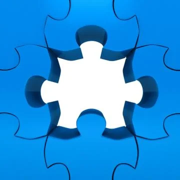 Puzzle over white Stock Illustration