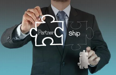 Puzzle partnership Stockillustratie