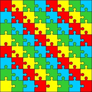Puzzle pattern design Stock Illustration