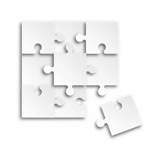 Puzzle piece business presentation. Vector Stock Illustration