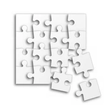 Puzzle piece business presentation. Vector Stock Illustration