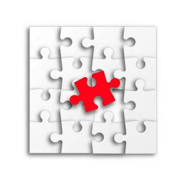 Puzzle piece business presentation. Vector Stock Illustration