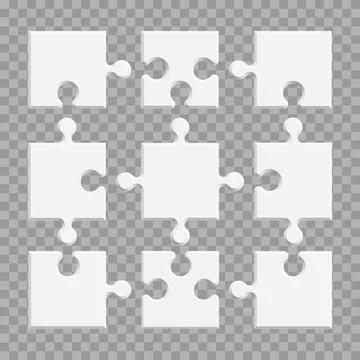 Puzzle piece business presentation. Vector Stock Illustration