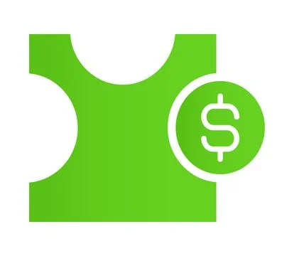 Puzzle piece with dollar coin vector design element Illustrazione stock