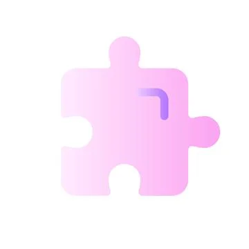 Puzzle piece flat gradient two-color ui icon 스톡 일러스트