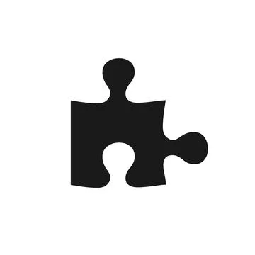 Puzzle piece flat vector icon for apps and websites. Puzzle symbol isolated.  Stock Illustration